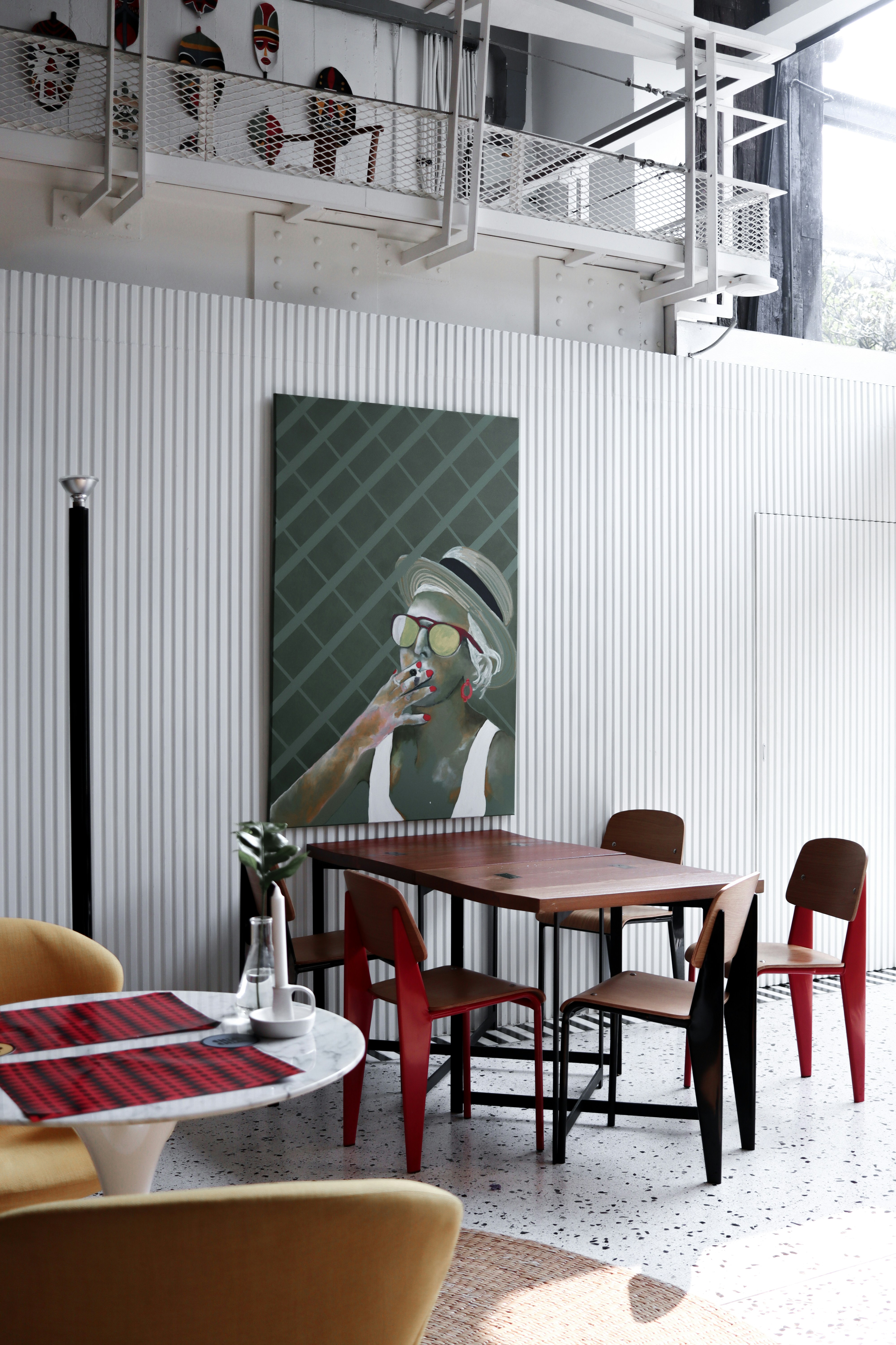 Landscape painting in a corporate reception