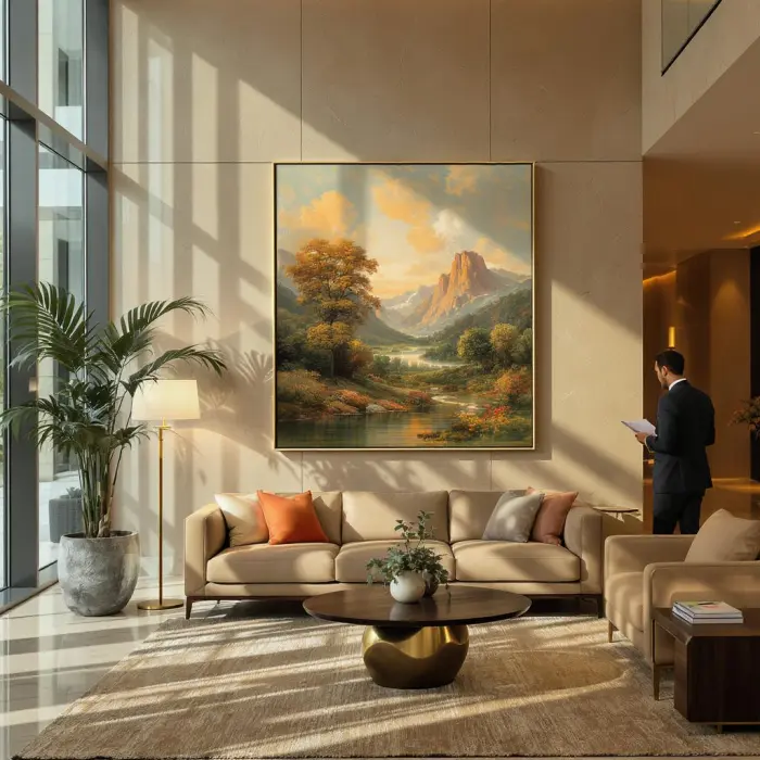 Fresh artwork rotation in a commercial dining space — Canvas12